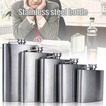 

Stainless Steel Hip Liquor Flask Whiskey Alcohol Pocket Wine Bottle TN99