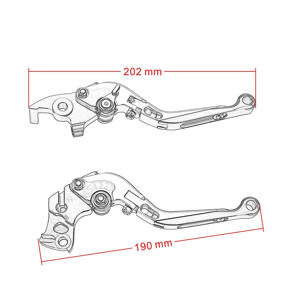 CNC Складные Выдвижные тормозные рычаги сцепления для KTM Duke 125 200 Duke 390 2013- Регулируемый складной рычаг