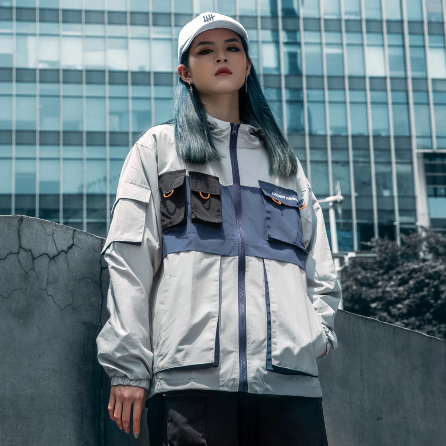 Aelfric Eden Лоскутные мужские куртки карго с карманами и капюшоном Harajuku модные повседневные хлопковые мужские пальто в стиле хип-хоп Уличная