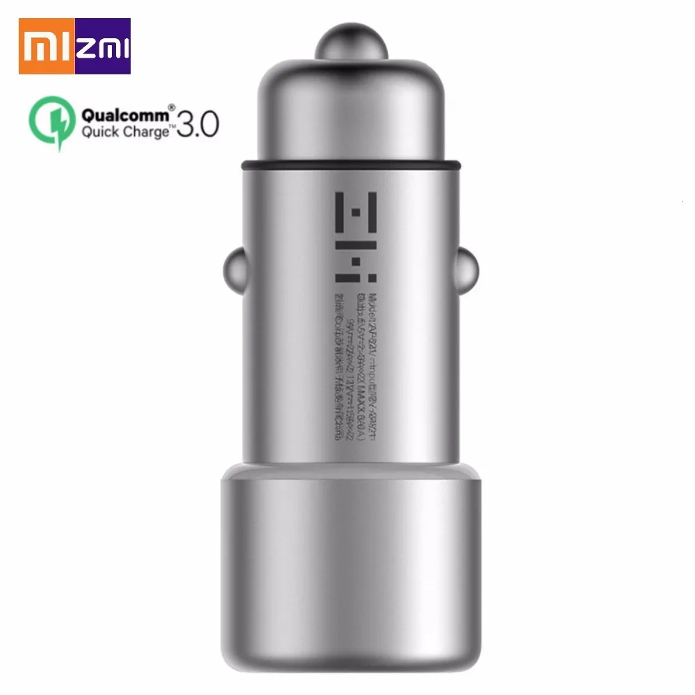 Xiaomi ZMI металлическое серебристое адаптер для быстрого автомобильного Зарядное