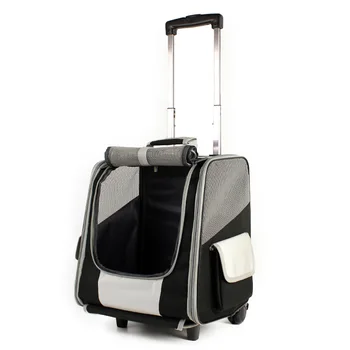 

Pet Bag Trolley Bag Dog Backpack Out Shoulder Cat Box Trolley Case Cat Bag Dog Bag Double Wheel Cat Backpack Pet Carrier