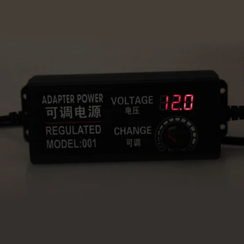 

9-24V 72W Adjustable AC/DC Regulated Switch Power Supply Adapter with Display 37MC