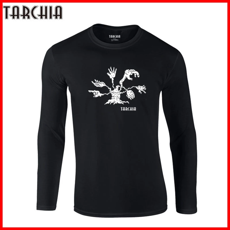 Футболка TARCHIA мужская оверсайз приталенная крутая тенниска с длинным рукавом