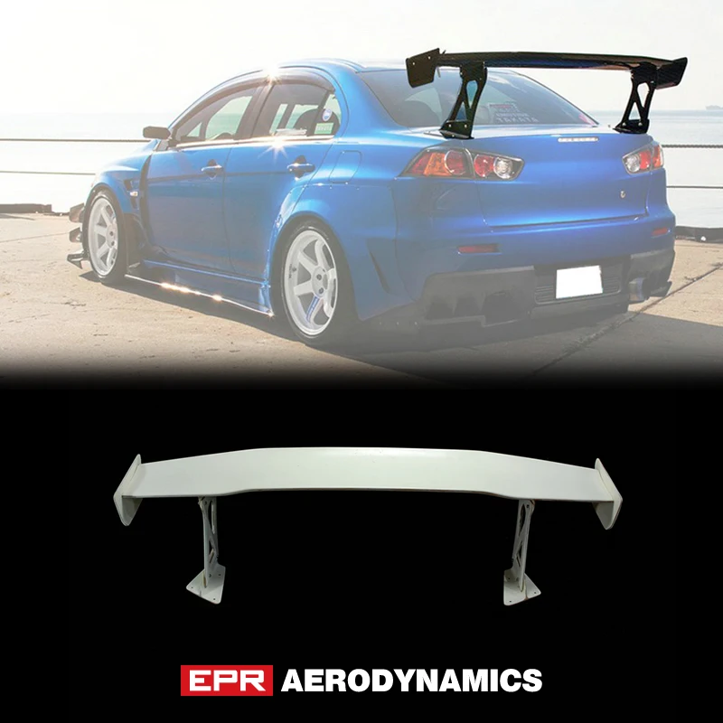For MITSUBISHI EVO 10 VAR Style FRP Fiber Unpainted Rear GT Spoiler