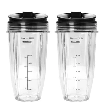 

24 Oz Replacement Cup with Sealed Lid, Compatible with BL480 BL490 BL640 BL680, Suitable for Ninja Auto IQ Series