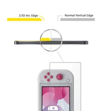 Switch screen protector compatible with Switch Lite, tempered glass screen protector, high-definition transparent film tempered