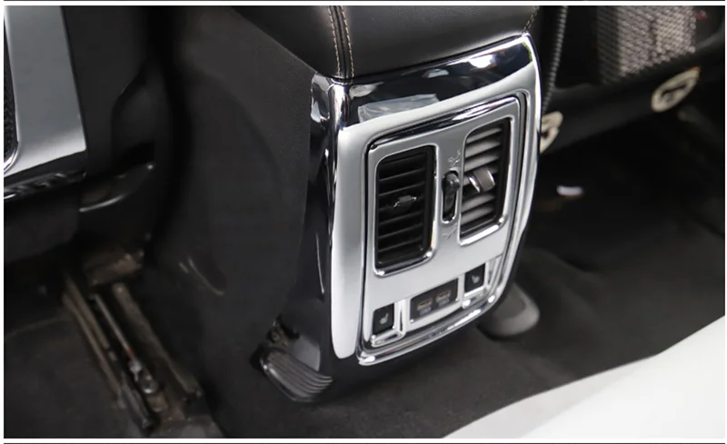 Для Jeep grand cherokee 14-18 задняя Центральная панель управления хромированная формовочная отделка 2 шт