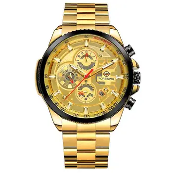 

Mechanical Watch Automatic Stainless Steel Hollow Dial Luminous Display Waterproof Watch Fashion Automatic Watch for Men Clock