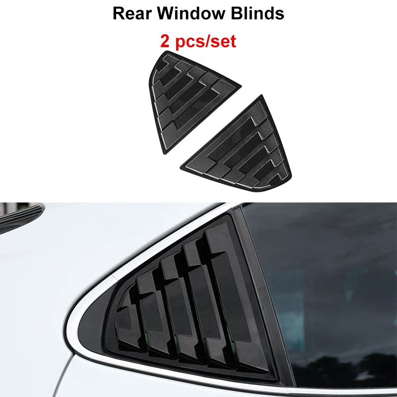 Window Triangle 2Pcs QHCP крышка зеркала заднего вида дверная ручка чаша рамка окна треугольник жалюзи наклейки ABS углеродное волокно для Toyota Camry - Название цвета: Window Triangle 2Pcs