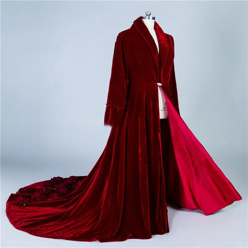 Свадебная накидка бордового цвета, Женское пальто, длинные плащи, Женская куртка, зимняя верхняя одежда, Зимняя мода