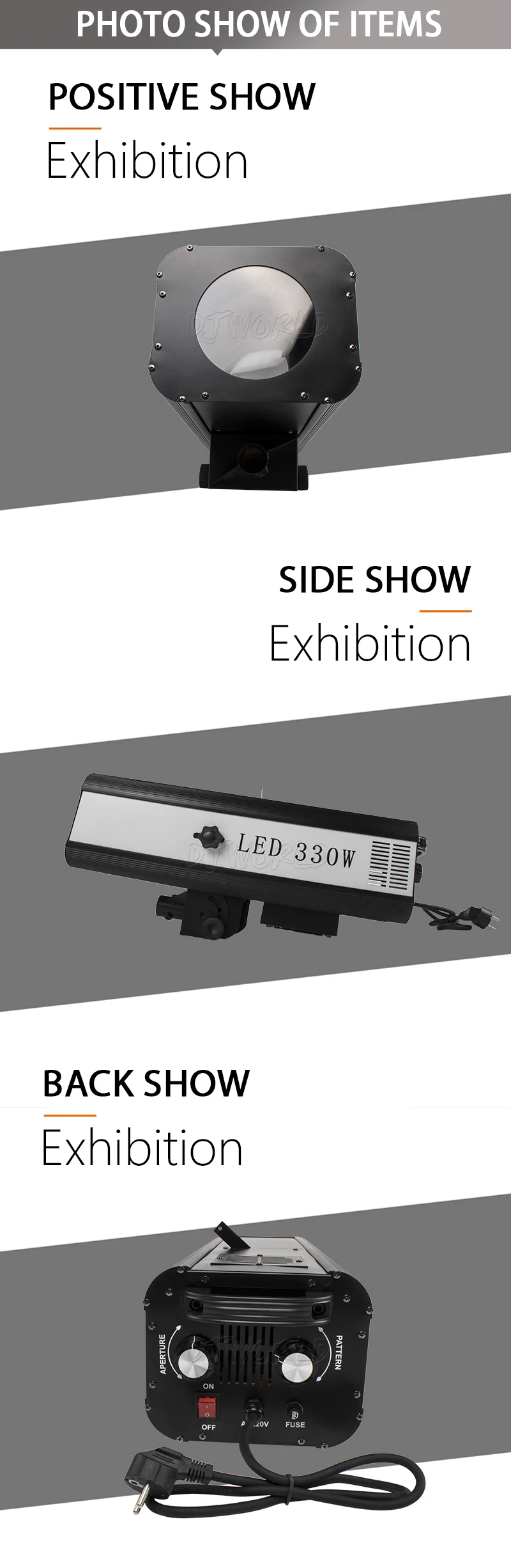 Djworld Top Selling LED 330w Follow Spotlight High power Intelligent Adjustment Automatic For Wedding Dj Disco Decoration Excite