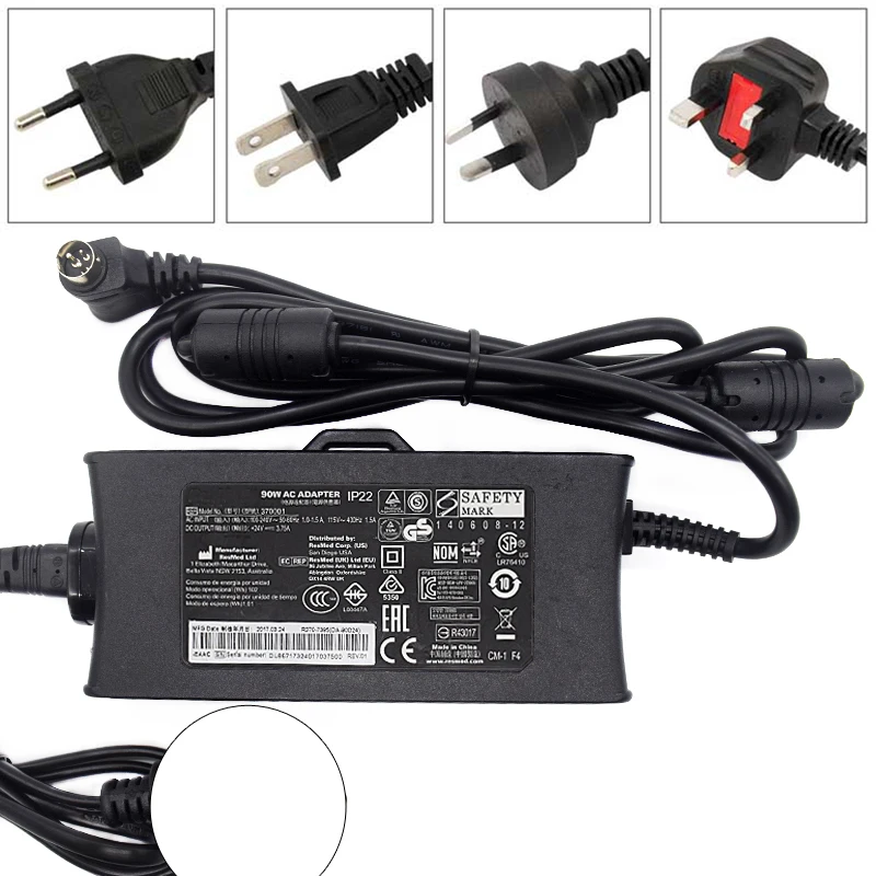 Для ResMed 370001 3Pin AC адаптер питания 24V 3.75A 90 W-б/у
