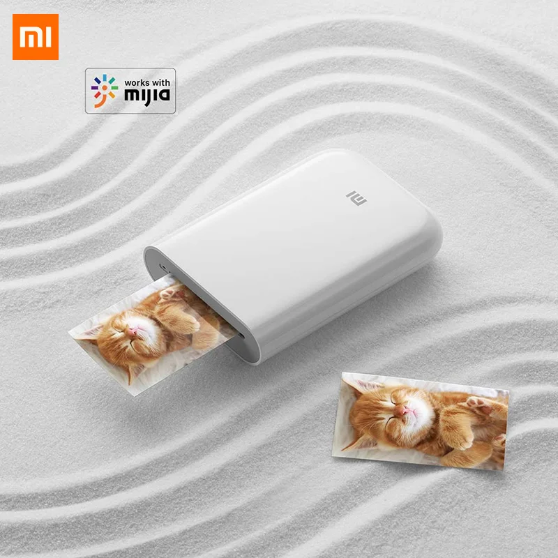 Xiaomi AR принтер 300 точек/дюйм Портативный мини-карман для ручки для бескраскового с принтом в стиле «сделай сам»; удельный вес 3 дюймов принтер работает с Mijia APP
