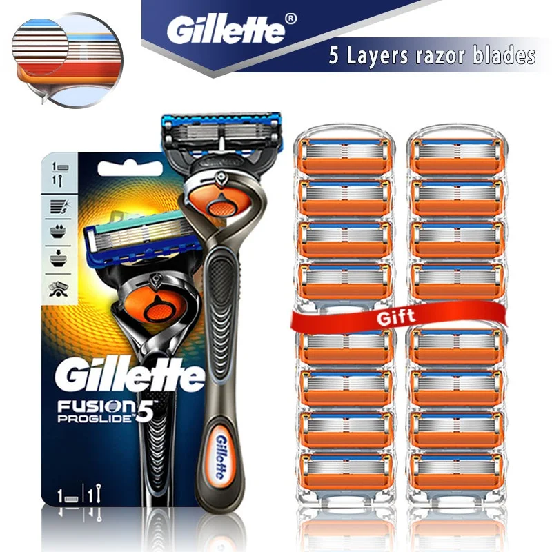 Безопасная бритва Gillette Fusion 5 Proglide прямая Бритва для мужчин бритвенный станок с