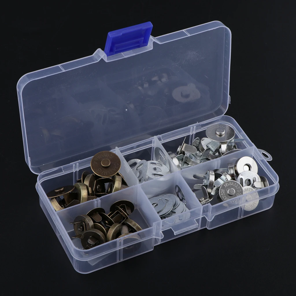 20Sets Magnetic Clasp Snaps Magnet Button DIY Sewing Button Craft 14mm 18mm 