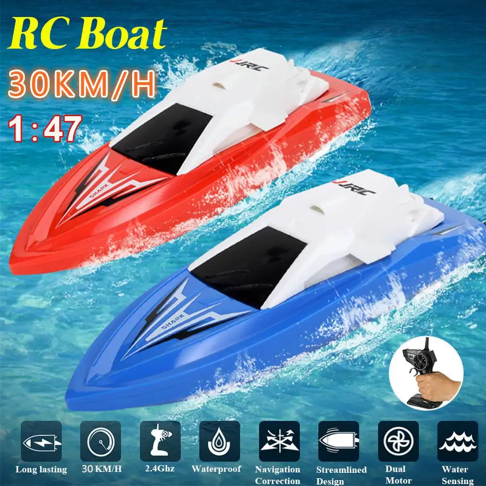 

1:47 Remote Control Boats Twin Motor High Speed Long Lasing 2.4G 30kmh RC Racing Boat Toys for Children Kids