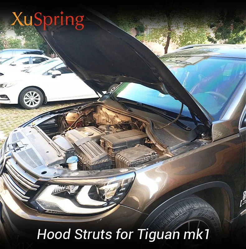 Для VW Tiguan 2010 2017 MK1 капот автомобиля Опора капота стержень Пневматическая распорка