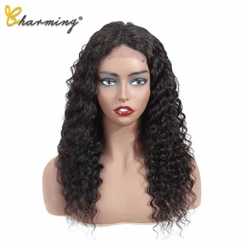 

Deep Wave Wig Glueless Lace Front Human Hair Wigs Pre Plucked For Black Women Brazilian Remy Wig Natural Hair 4x4 Lace Frontal