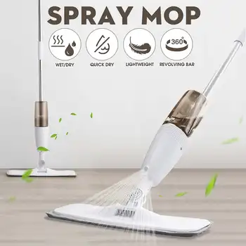 

Water Spraying Sweeper Half The Carbon Fiber Brush To Wipe Dust 350ml Wax Mop Tank 360 Rotating Shaft Vacuum Cleaners