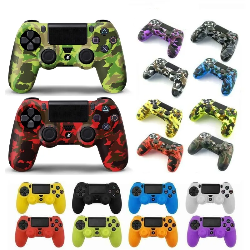 19 New Design Ps4 Controller Skin Protective Camo Silicone Rubber Case Cover Grip For Ps4 Pro Slim Gamepad Accessories Cases Aliexpress