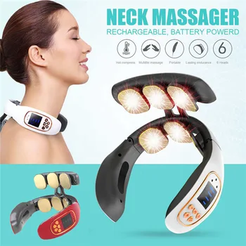 

Smart Electric Neck and Shoulder Massager Pain Relief Tool Care Relaxation Cervical Vertebra Physiotherapy LED Voice Display