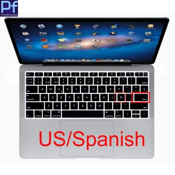 

Silicone Keyboard Cover Protector For Macbook New Air 13" 2018 Model A1932 With Touch Id Spanish French Arabic Japanese