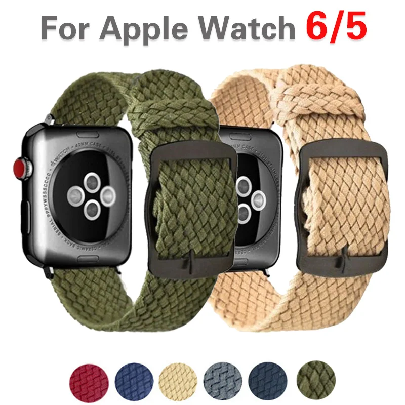 

Sport Nylon Band For Apple Watch Series 6 5 4 3 2 1 Bands 38mm 42mm Replacement Loop straps for iwatch 5 4 3 40mm 44mm bracelet