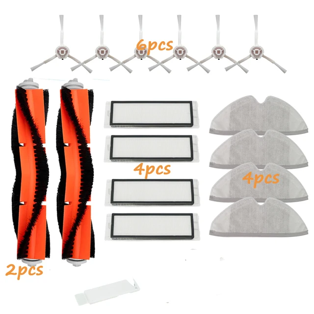 Mop Cloth Rags Water Tank Brush HEPA Filter for Xiaomi Mijia 1C 1T STYTJ01ZHM Mi Robot Vacuum Mop SKV4093GL Accessories Spare Kit 4