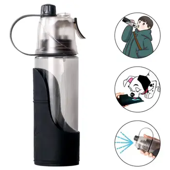 

Portable Human Dog Outdoor Water Bottle Pet Bowl Cooling Mist Travel Dispenser
