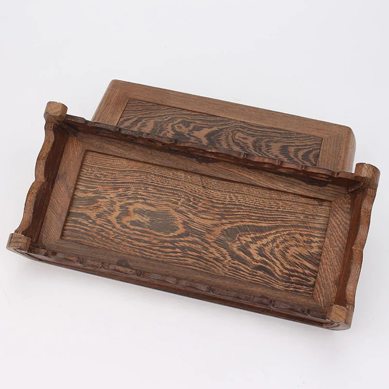 Retro Wooden Base Shelf of Fish Tank Flower Vase Bonsai Stand Artical Decor Pedestal Square Crafts Teapot Bases Natural Redwood