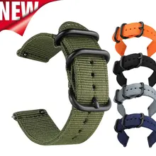 Ремешок Nato для samsung Galaxy watch 46 мм Active 2 42 мм gear S3 Frontier Amazfit ремешок Bip huawei watch GT 20 мм 22 мм ремешок для часов