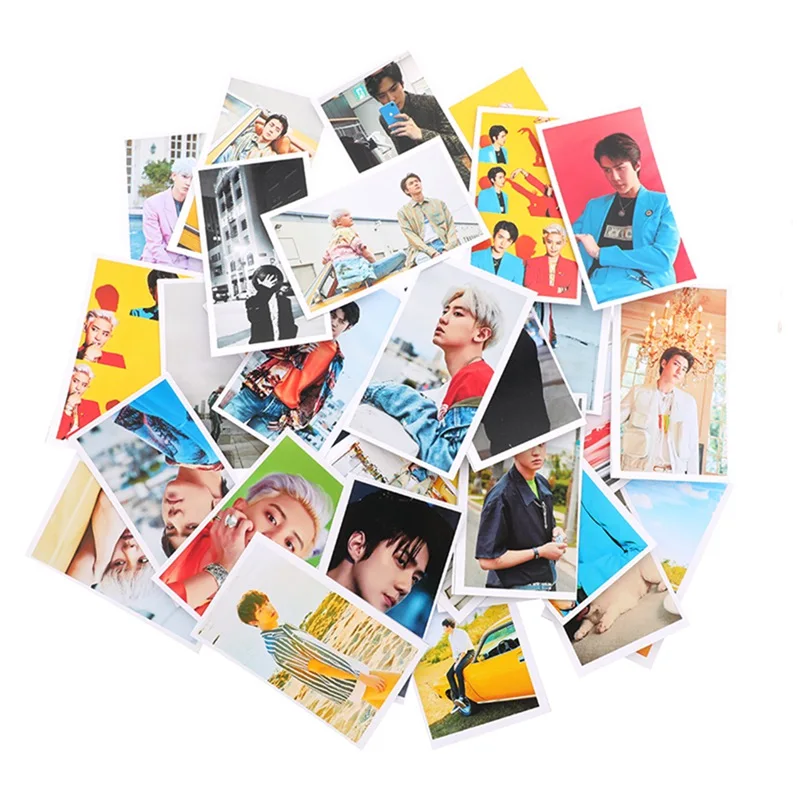 30 шт./кор. Album EXO CHANYEOL SEHUN альбом самодельные бумажные Lomo карты фото карты HD фотокарты вентиляторы подарок