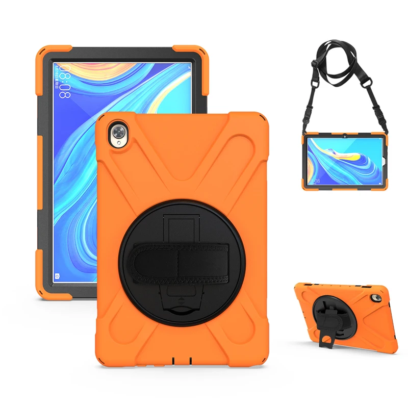 

Case For Huawei MediaPad M6 10.8 SCM-AL09 SCM-W09 2019 10.8" Heavy Duty Rugged Protection Cover with Kickstand Hand+Neck Strap