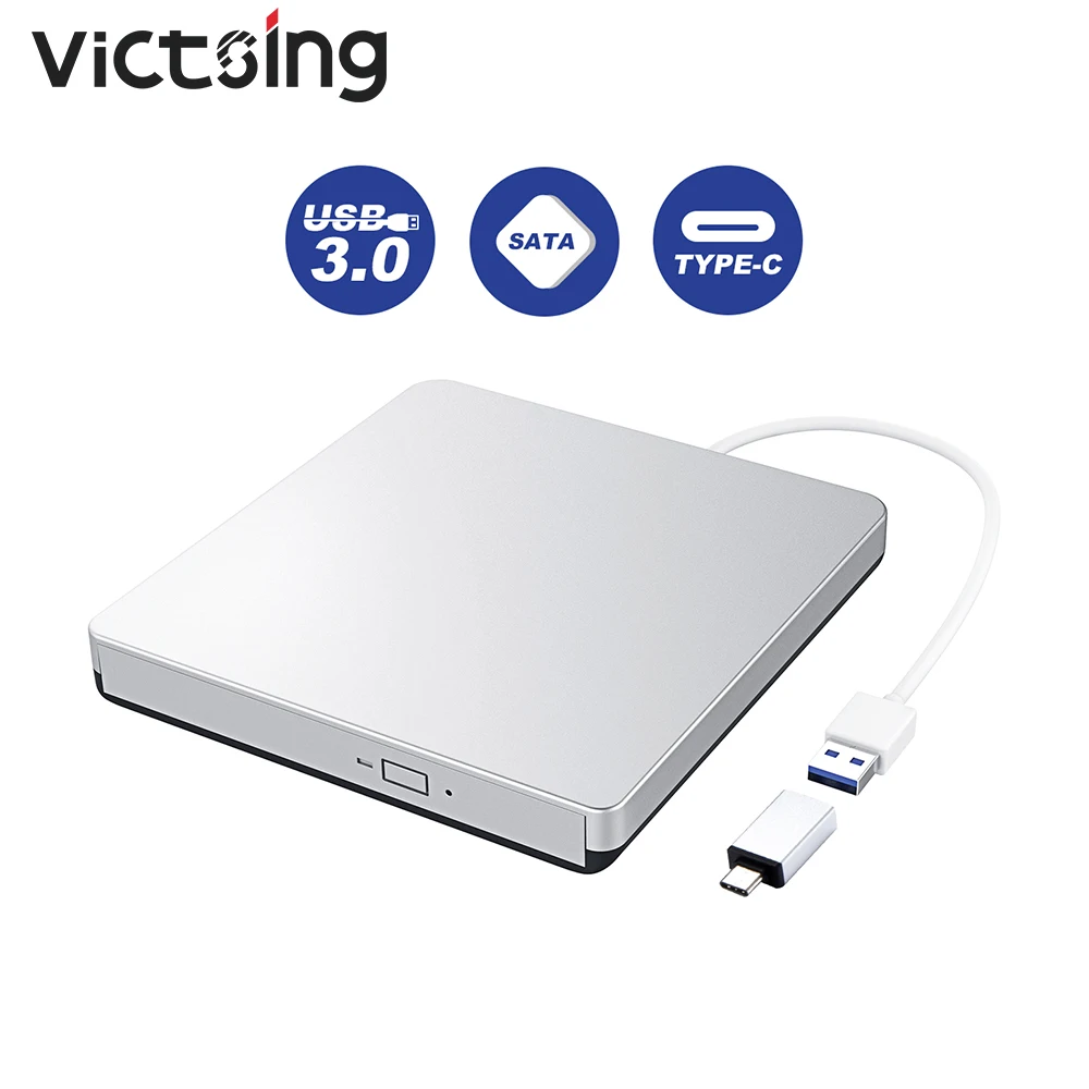 VicTsing Внешний USB 3 0 DVD/CD Привод портативный CD DVD rom Писатель горелки с разъемом type C