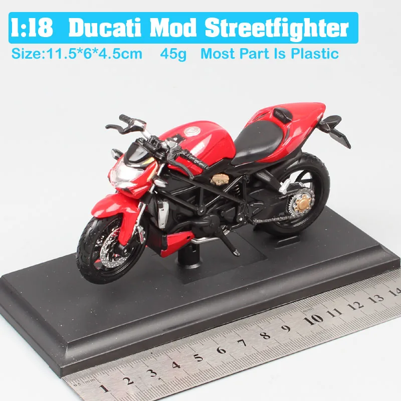 1:18 DUCATI Mod Streetfighter S Motorcycle Diecast Model Collection Autobike 