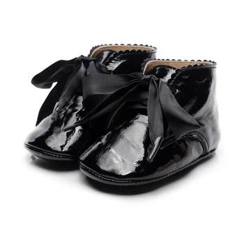 

Fashion Lace-Up PU First Walkers Newborn Baby Girls Warm Toddler Shoes Infant Anti-Slip Soft Soled Princess Crib Shoes 0-24M n