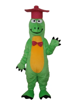 

New Style red hat Gentleman Dinosaur Mascot Costume Adult Halloween Birthday party cartoon Apparel Cosplay Costumes