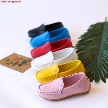 

Children Casual Leather shoes Flat with Loafers Boys Girls Flats Princess Soft outsole Single shoes Baby Girl Dance shoes