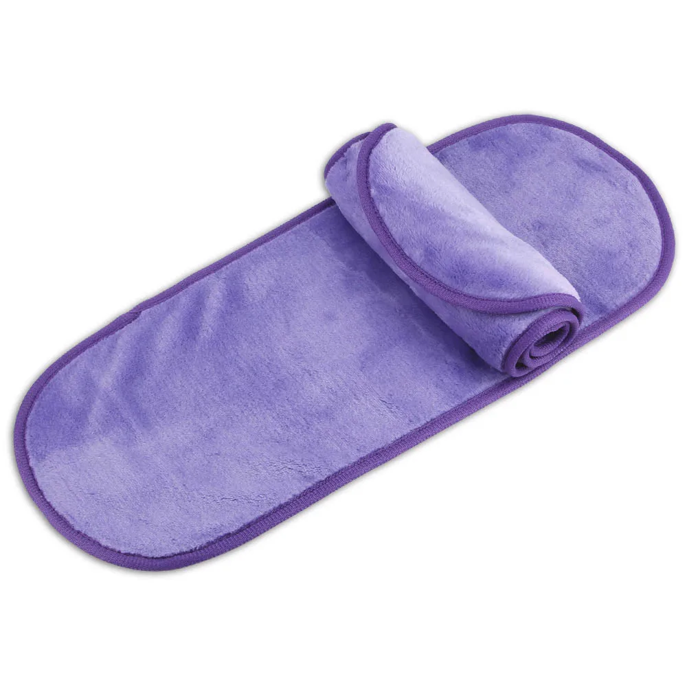 purple Ткань для снятия макияжа многоразовые салфетки для лица полотенце для макияжа ластик полотенце из микрофибры для лица многоразовые салфетки очищающие косметические инструменты - Цвет: purple