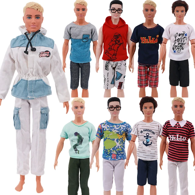 30cm Ken Doll Clothes Fashion Suit Top+pants Cool Outfit Ken Dolls