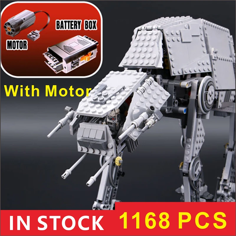 With Motor 1168 PCS 05050 Motorized Walking AT-AT Model 60004 Building Set Blocks Bricks Toys Children Birthday Gifts 81052 | Игрушки и