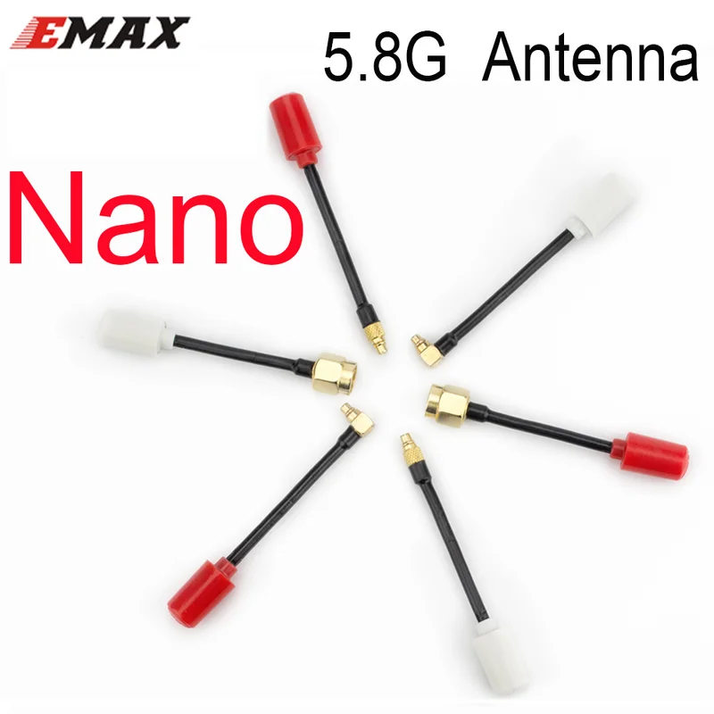 EMAX Nano 5 8G FPV антенна RHCP/LHCP 50 мм SMA/MMCX/угол MMCX для RC плоскость гоночный Дрон|Наборы