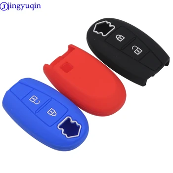 

10pcs 2 Buttons Colorful Silicone Rubber Car Key Cover Case For Suzuki Vitara Swift Ignis Kizashi SX4 Baleno Ertiga 2016-2018