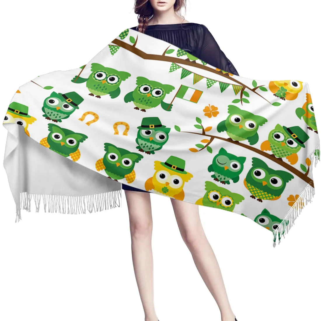 Осенне-зимний кашемировый шарф для взрослых женщин и мужчин мягкий теплый с