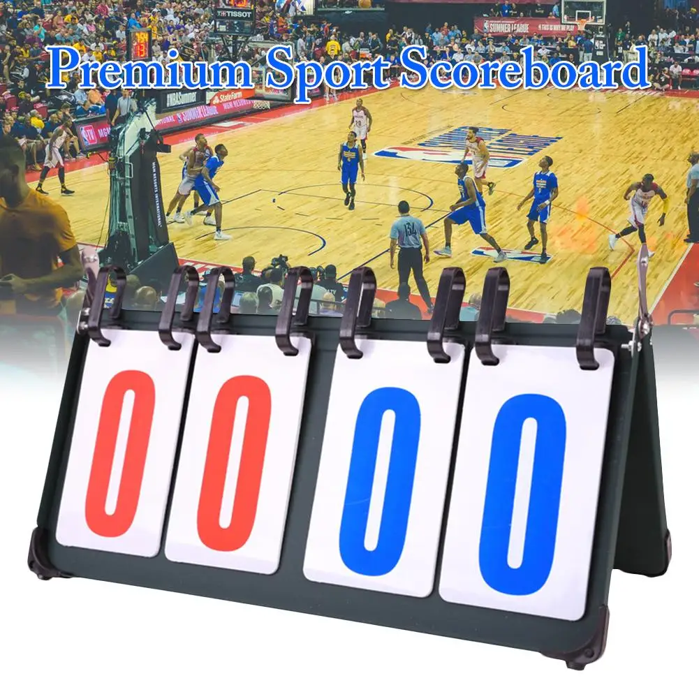 Portable Basketball Scoreboard Football Score Boards Volleyball Handball Table Tennis 4 Digit Sports Score Board Gear Equipment