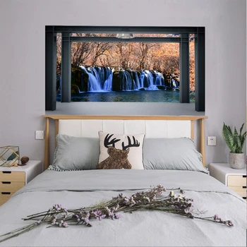 

Waterfall Landscape 3D Headboard Wall Decal Art Vinyl Bedside Sticker Removable L69B