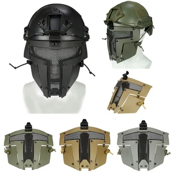 

Airsoft SPT Mesh Half Face Net Mask Sparta Tactical Shooting Hunting Military AF Helmet Mask with 1Pcs Wrench(Without Helmet)