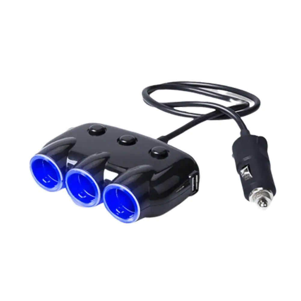 12 V-24 V Автомобильный Прикуриватель разъем светодиодный USB Зарядное устройство адаптер 3.1A 120W обнаружения для телефона MP3 DVR аксессуары
