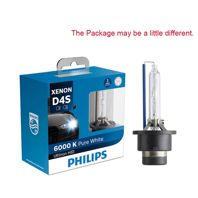 Philips D4S 42404W X 35W Ultinon HID 6000K холодный синий ксеноновый белый светильник автообновление головной светильник лампы Вспышка быстрый запуск, пара