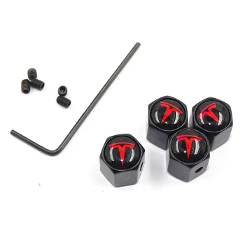 

car Tire valve valve cap valve core cover Logo Styling Wheel Valve Mouth Accessories for Tesla Model S Model X Model 3